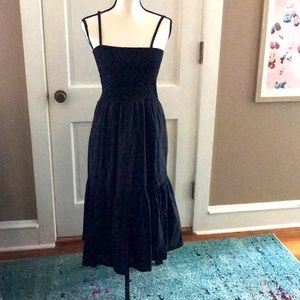 Jcrew black midi dress size M